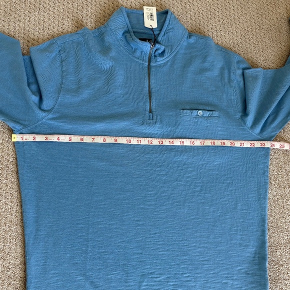 Johnnie-O Keane Quarter Zip Pullover Large Blue - Picture 7 of 13